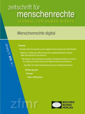 cover image of Menschenrechte digital